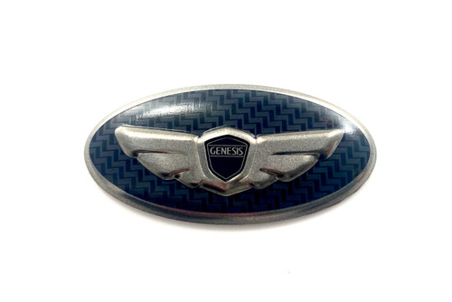 Black chrome genesis wing steering wheel emblem logo badge