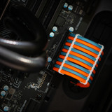 Order 8394 - Neon Orange | Turquoise sleeving with White Wire Wraps