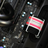 Order 8084 - Black | Neon Pink | White sleeving with White Wire Wraps