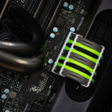 Order 8187 - Black | Charcoal Gray | Lime Green sleeving with White Wire Wraps