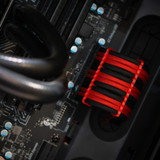 Order 8425 - Black | Imperial Red sleeving with Red Wire Wraps