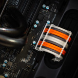 Order 8292 - Graphite | Neon Orange | White sleeving with White Wire Wraps