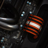 Order 8227 - Black | Orange | White sleeving with Black Wire Wraps