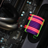 Order 8223 - Acid Purple | Neon Pink sleeving with Neon Green Wire Wraps