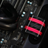 Order 8358 - Charcoal Gray | Neon Pink | Touch of Gray sleeving with Semi-Clear Wire Wraps