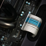 Order 8348 - Light Gray | Turquoise | White sleeving with Semi-Clear Wire Wraps