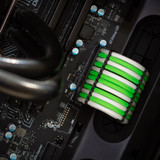 Order 8176 - Neon Green | White sleeving with Black Wire Wraps