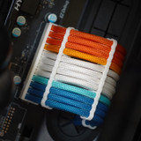 Order 11101 - Burnt Orange | Caribbean Blue | Goldenrod | Turquoise | White sleeving with White Wire Wraps