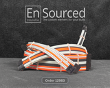 Black, Neon Orange, and Silver Modular Cables for Corsair RM750x