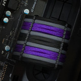 Order 10944 - Acid Purple | Black | Gunmetal Gray sleeving with Black Wire Wraps