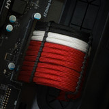 Order 10958 - Black | Imperial Red | White sleeving with Black Wire Wraps