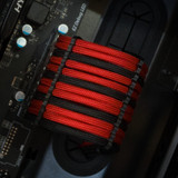 Order 10975 - Black | Imperial Red sleeving with Black Wire Wraps