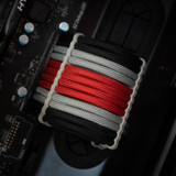 Order 10999 - Black | Imperial Red | Light Gray sleeving with Light Gray Wire Wraps