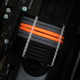 Order 10987 - Black | Gunmetal Gray | Neon Orange sleeving with Semi-Clear Wire Wraps