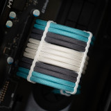 Order 11013 - Graphite | Turquoise | White sleeving with White Wire Wraps