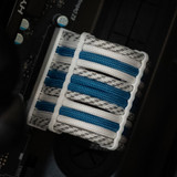 Order 11064 - Caribbean Blue | Polar | White sleeving with White Wire Wraps