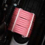 Order 11078 - Rose Pink sleeving with White Wire Wraps