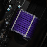 Order 11221 - Acid Purple | Acid Purple w/ Silver Stripes sleeving with Light Gray Wire Wraps