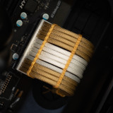 Order 11255 - Gold | Silver | White sleeving with Gold Wire Wraps