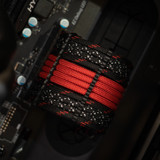 Order 11258 - Imperial Red | Starry Night | Thin Red Line sleeving with Black Wire Wraps