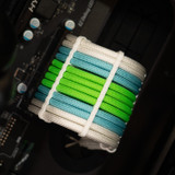 Order 11261 - Neon Green | Turquoise | White sleeving with White Wire Wraps