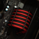 Order 11303 - Black | Imperial Red sleeving with Black Wire Wraps