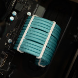 Order 11299 - Turquoise sleeving with White Wire Wraps