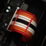 Order 11310 - Black | Burnt Orange | Imperial Red | White sleeving with Red Wire Wraps