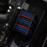 Order 11431 - Black | Blue Scale | Red Scale sleeving with Black Wire Wraps