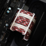 Order 11455 - Red Camo | White sleeving with White Wire Wraps