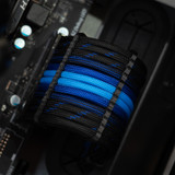 Order 11466 - Black | Colonial Blue | Electric Blue | Moonstruck | Thin Blue Line sleeving with Black Wire Wraps