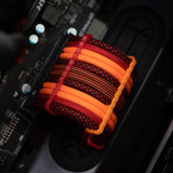 Order 11475 - Imperial Red | Neon Orange | Neon Orange with Black Stripes | Red Scale sleeving with Red and Orange Wire Wraps