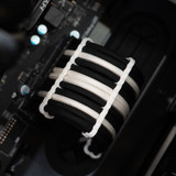 Order 11479 - Black | White sleeving with White Wire Wraps