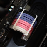 Order 11496 - Black | Lavender | Rose Pink | White sleeving with White Wire Wraps
