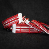 Order 11509 - Candy Cane | Imperial Red | White sleeving with Red Wire Wraps