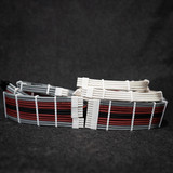 Order 11564 - Black | Crimson | Light Gray | White sleeving with White Wire Wraps