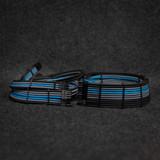 Order 11887 - Black | Caribbean Blue | Gunmetal Gray sleeving with Black Wire Wraps