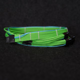 Order 11896 - Neon Green | Turquoise sleeving with Semi-Clear Wire Wraps