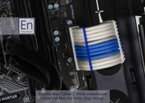 Colonial Blue | Silver | White motherboard cable with Blue and White Wire Wraps