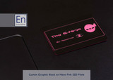 Black on Neon Pink Custom Graphic SSD Plate