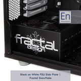 Black on White PSU Side Plate | Fractal Snowflake