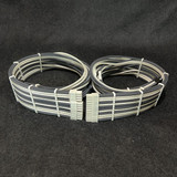 Order 11539 - Gunmetal Gray | White sleeving with White Wire Wraps