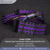 Order 12758 — Acid Purple + Touch of Gray on BeQuiet Type Two (12V-2x6 PCI-e 5.0)