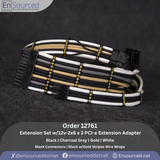 Order 12761 - Extension Set w/ 12v-2x6 (Black, Charcoal Gray, Gold, White) 