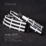 Order 12771: Corsair Modular Cables (White & Touch of Gray)
