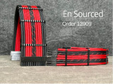 Order Showcase 12909: Handcrafted Extension Cables with Thin Red Line Sleeving