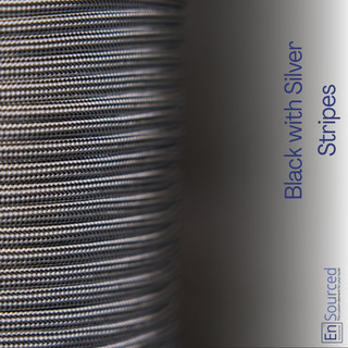 Black with Silver Stripes paracord sleeving