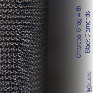 Charcoal Gray with Black Diamonds paracord sleeving