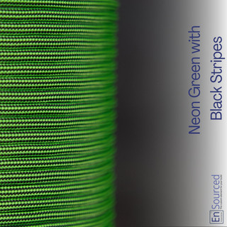 Neon Green with Black Stripes paracord sleeving
