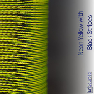 Neon Yellow with Black Stripes paracord sleeving